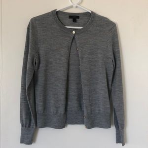J Crew EUC Grey Merino Cardigan Size S
